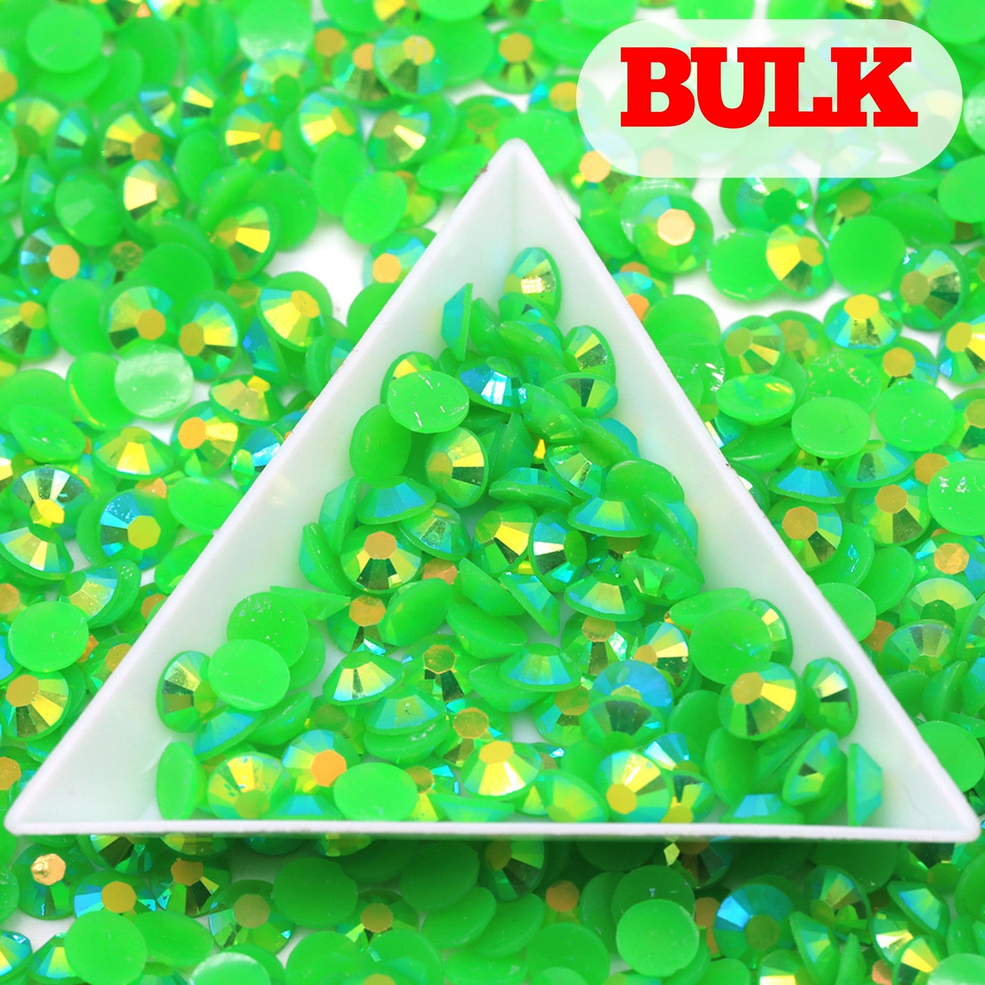 Bling That! Jelly 4mm / Bulk AB Green Jelly Rhinestone