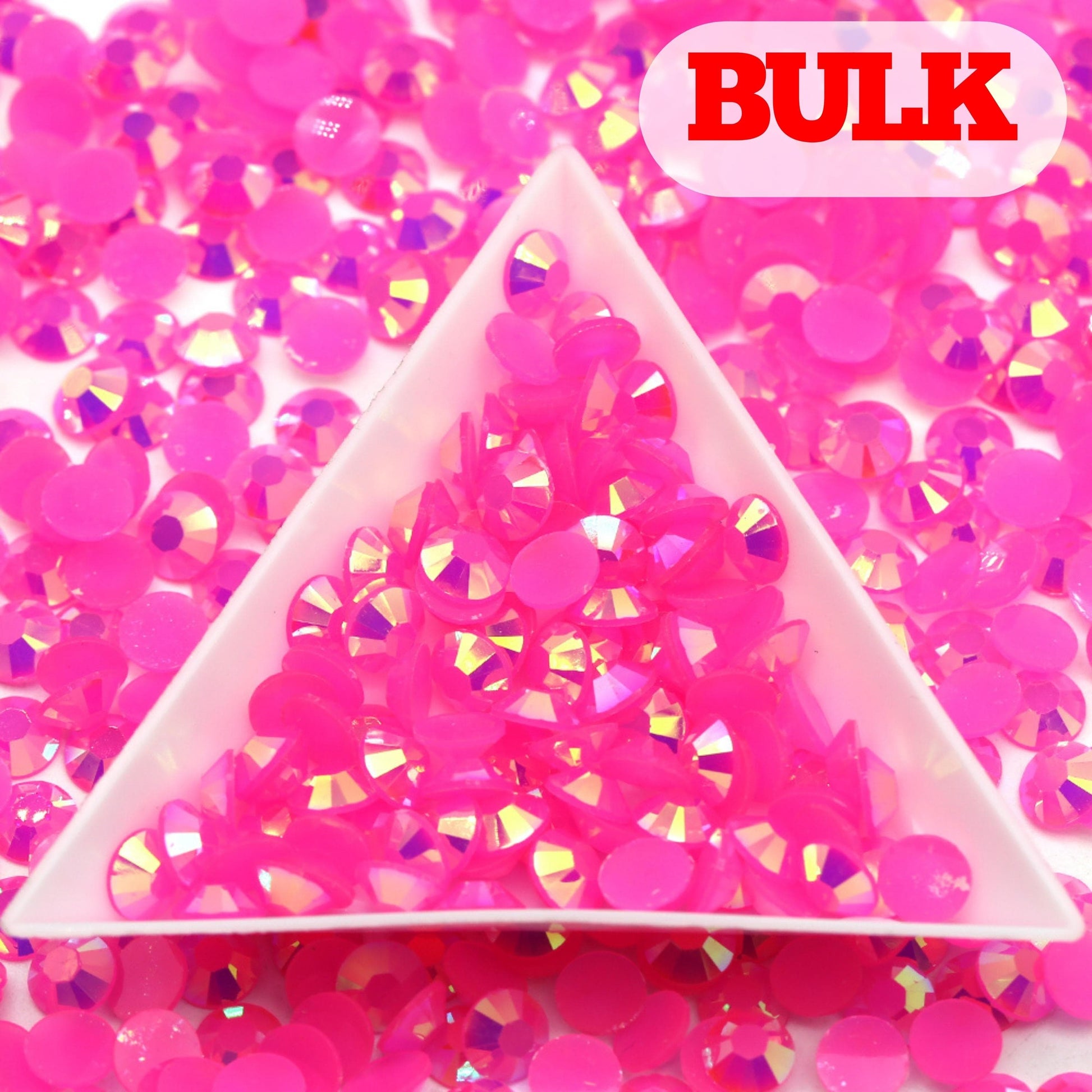 Bling That! Jelly 4mm / Bulk AB Hot Pink Jelly Rhinestone