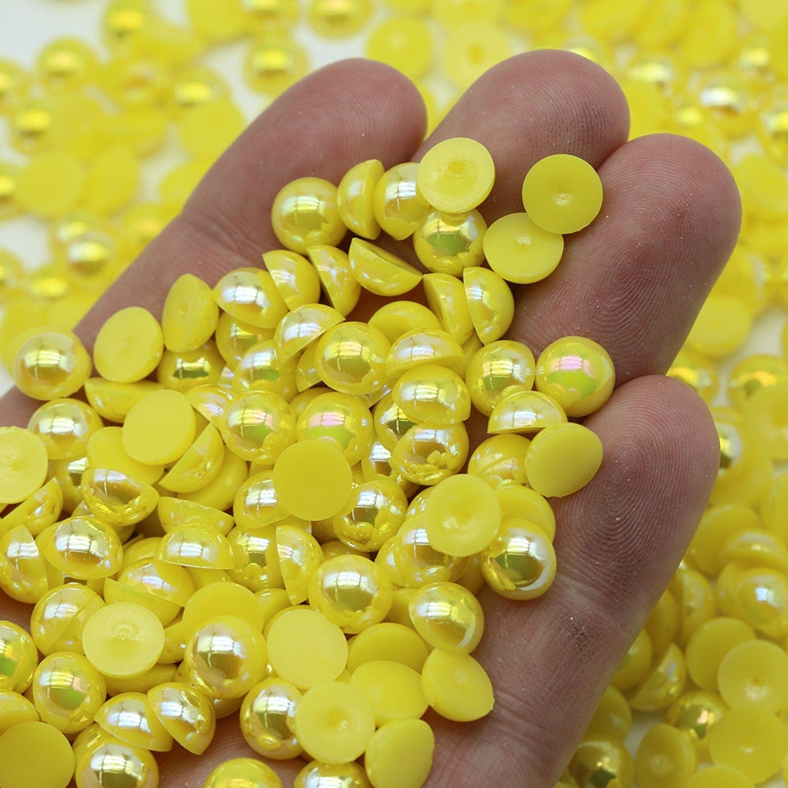 Bling That! Pearl AB Yellow Faux Pearls