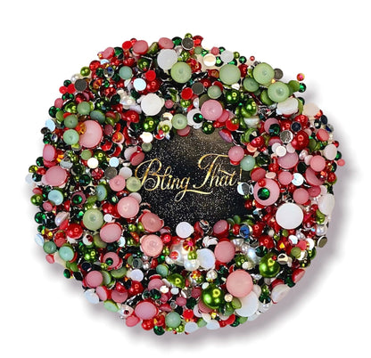 Bling That! Pearl Mix Holly Jolly #6 Pearl Rhinestone Mix