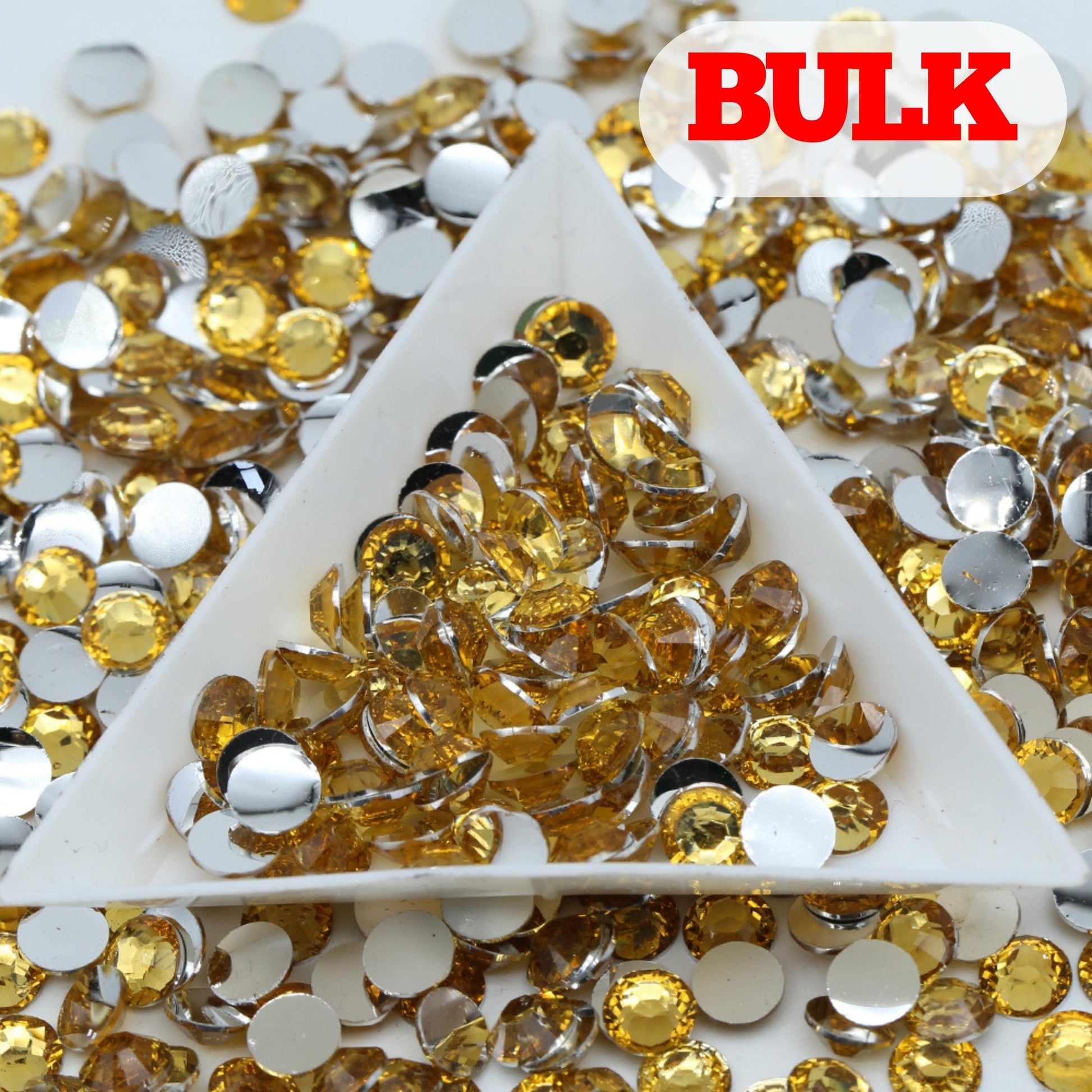 Bling That! Resin 4mm / Bulk Gold Resin Rhinestone