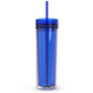 Bling That! Tumblers Blue Maars 16oz Acrylic Skinny Tumbler